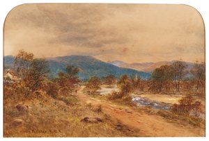 グレン・クリュニーへの道、ブレーマー - 1876年（水彩）