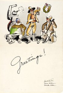 クリスマスの挨拶 1934 作： Walt Kuhn