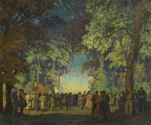 カーニバルの夜、記念公園、コベントリー 作： Walter Ashworth