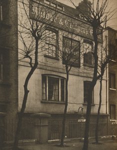 セントブライドチャーチヤード、c1935の古い鐘のサイン。 作： Walter Benington