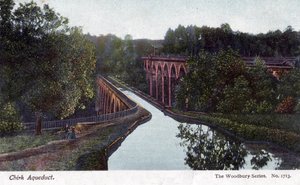 チャーク水路（ウェールズ、レックサム、チャーク）、1905年 作： Walter Bentley Woodbury