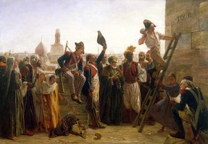 1884年の1800年のカイロのフランス人 作： Walter Charles Horsley