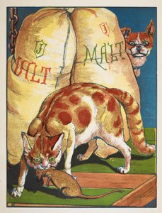 ネズミを殺す猫 作： Walter Crane