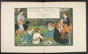 庭にいる家族。 作： Walter Crane