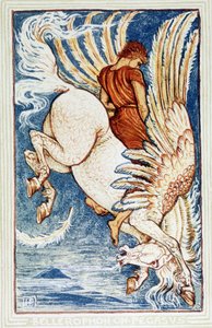 ペガサスのベレロフォン 作： Walter Crane