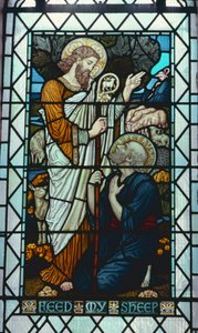 ウォルター・クレイン（1845-1915）による「私の羊を養う」 作： Walter Crane