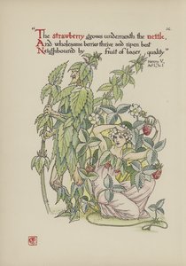 シェイクスピアーの庭の花 作： Walter Crane