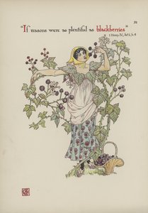 シェイクスピアーの庭の花 作： Walter Crane