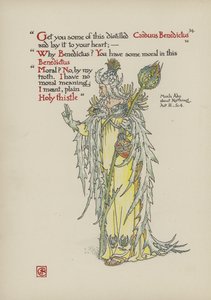 シェイクスピアーの庭の花 作： Walter Crane