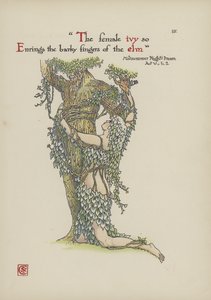 シェイクスピアーの庭の花 作： Walter Crane