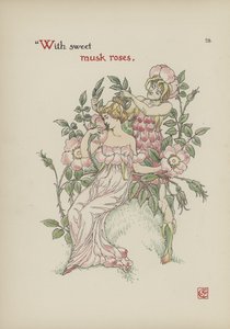 シェイクスピアーの庭の花 作： Walter Crane