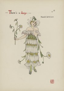 シェイクスピアーの庭の花 作： Walter Crane