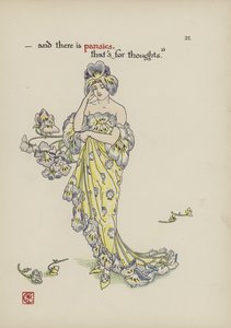シェイクスピアーの庭の花 作： Walter Crane