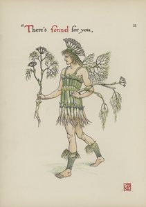 シェイクスピアーの庭の花 作： Walter Crane