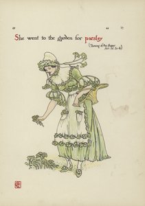 シェイクスピアーの庭の花 作： Walter Crane