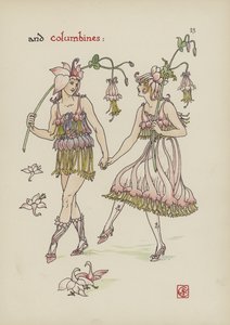 シェイクスピアーの庭の花 作： Walter Crane