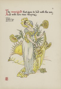 シェイクスピアーの庭の花 作： Walter Crane