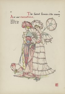 シェイクスピアーの庭の花 作： Walter Crane
