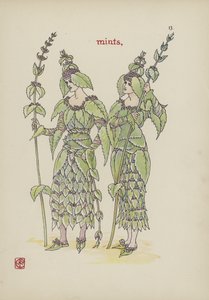 シェイクスピアーの庭の花 作： Walter Crane