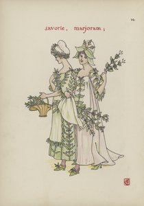 シェイクスピアーの庭の花 作： Walter Crane