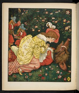 美女と野獣の挿絵。 作： Walter Crane