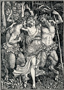 妖精の女王のイラスト、c1890、1897 作： Walter Crane