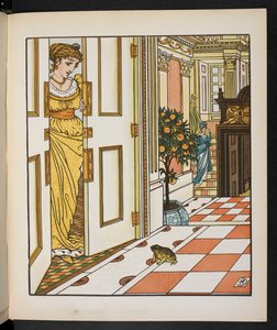 カエル王子のイラストです。 作： Walter Crane