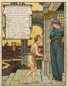 ジャックと豆の木（カラーリトグラフ 作： Walter Crane