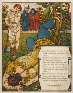 ジャックと豆の木（カラーリトグラフ 作： Walter Crane