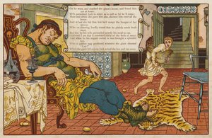 ジャックと豆の木（カラーリトグラフ 作： Walter Crane