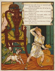 ジャックと豆の木（カラーリトグラフ 作： Walter Crane