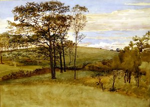晩夏の風景（水彩・紙） 作： Walter Crane