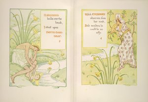 水仙とアイブライト 作： Walter Crane