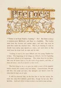 ゴールデンプライマーの序文。 はしごを運ぶ 2 人の子供。 作： Walter Crane