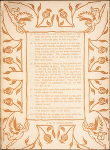 子供のための指示を読んでください。 天使と花のボーダー。 作： Walter Crane