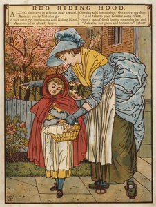赤ずきん（カラーリトグラフ 作： Walter Crane