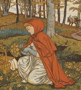 赤ずきん（カラーリトグラフ 作： Walter Crane