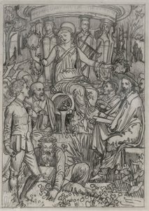 リビング・イングリッシュ・ポエッツ」扉絵スケッチ 作： Walter Crane