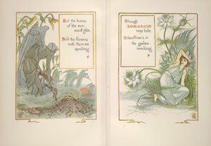 霧の中の夕日と愛 作： Walter Crane