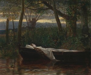 The Lady of Shalott [1862, Royal Academy of Arts, Lontoo, näyttelyluettelo] 作： Walter Crane