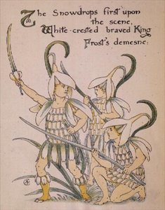 フローラの饗宴」のスノードロップ 作： Walter Crane