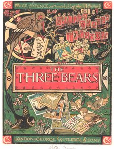 3びきのくま (紙に水彩、インク、鉛筆) 作： Walter Crane