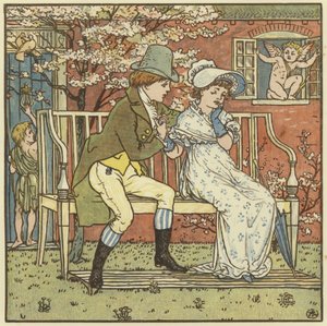 小さな男がいて、彼は小さなメイドを殺しました 作： Walter Crane