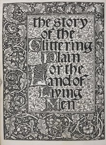 花柄をあしらったタイトルページ。 作： Walter Crane