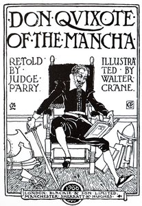 20世紀版『ドン・キホーテ』の表紙。 作： Walter Crane