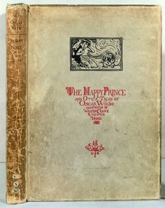 オスカーワイルド作「幸せな王子と他の物語」のタイトルページ、1888年 作： Walter Crane