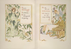 旅行者の喜びとワインのソップ 作： Walter Crane