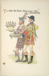二人のサーヴァント、リンとハートストング 作： Walter Crane