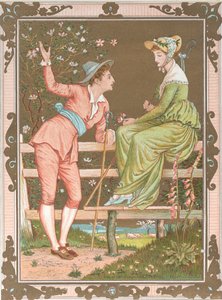 バレンタイン、1876年。 作： Walter Crane