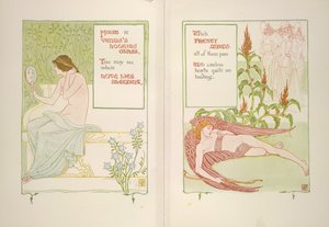 ヴィーナスの鏡とメイドたち 作： Walter Crane
